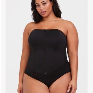 Torrid black microfiber Bustier